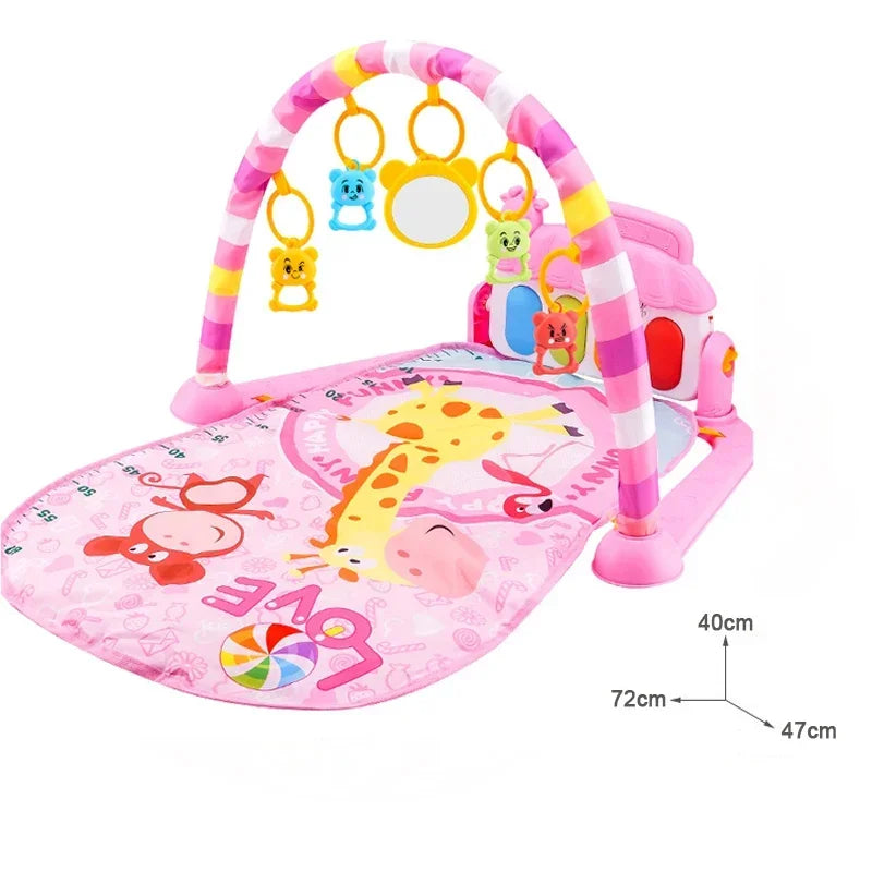 Baby Activity Gym Rack Newborn Musical Piano Keyboard Crawling Blanket Pedal Play Mat Early Education 0-36 Months Toy Gifts