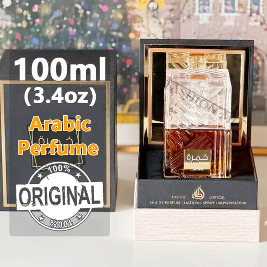 100ml Original Lattafa Khamrah Perfumes High Quality Qahwa Arabic Neutral Lasting Fragrance Cologne Perfume Christmas Gift 3.4oz