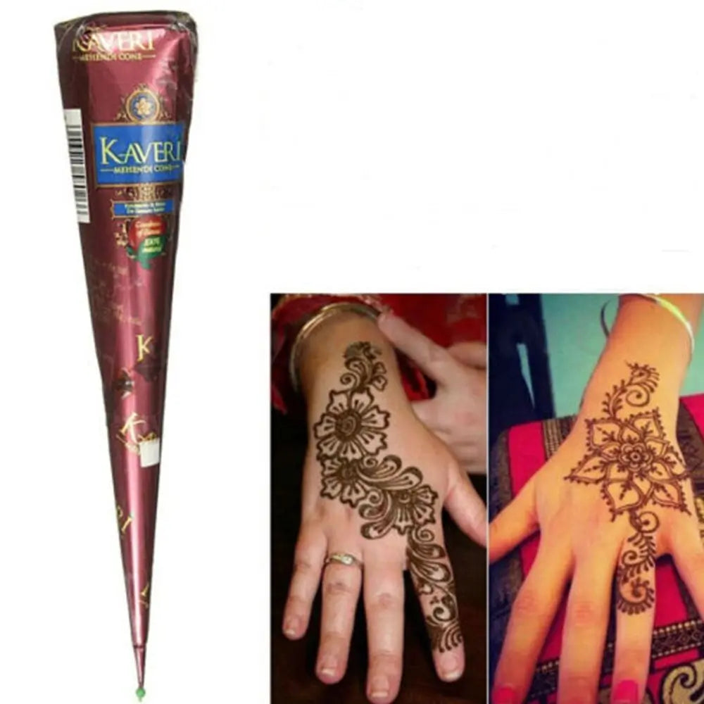 Natural Colors Temporary Paint Henna Paint Body Cones Mehandi Ink Indian Henna Temporary Tattoo Herbal Henna Cones Body Art