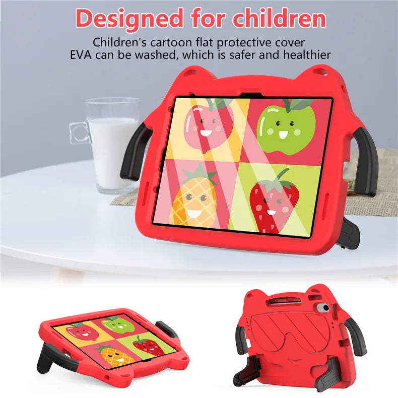 EVA Case for iPad 10.2 10.5 Air 3 10.9 Air 4 5 Pro 11 Kids Safe Cover For iPad 10.9 2022 Kickstand Shockproof With Pencil Holder