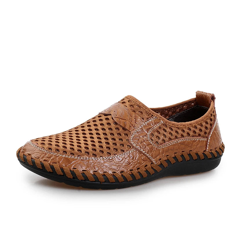 Wholesale Cheap Loafer Men Shoes Mesh Casual Men Shoes Breathable Men Leather Loafer Shoes