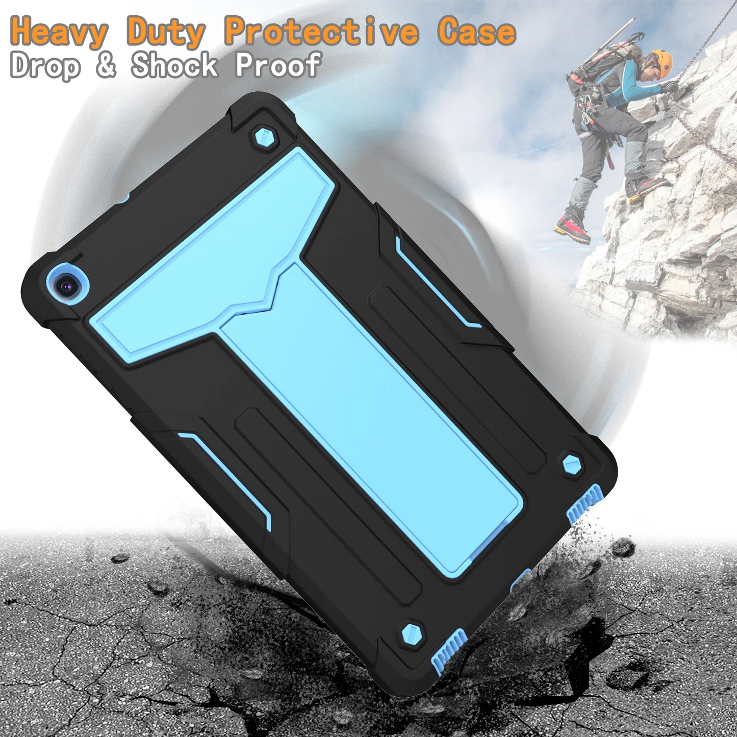 Case for Samsung Galaxy Tab A7 SM-T500 T505 A 10.1 T510 T515 8.4 T307 8.0 T290 T295 Hybrid Kickstand Cover Shockproof Funda Capa