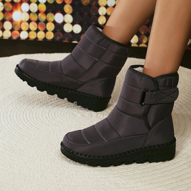 Waterproof Snow Boots for Women 2023 Non-slip Warm Winter Shoes Woman Thicken Plush Platform Ankle Boots Cotton Padded Shoes