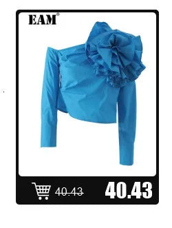 [EAM] High Elastic Waist Linen Dot Embroidery Wide Leg Long Pants New Trousers Women Fashion Tide Spring Autumn 2025 1DJ1548