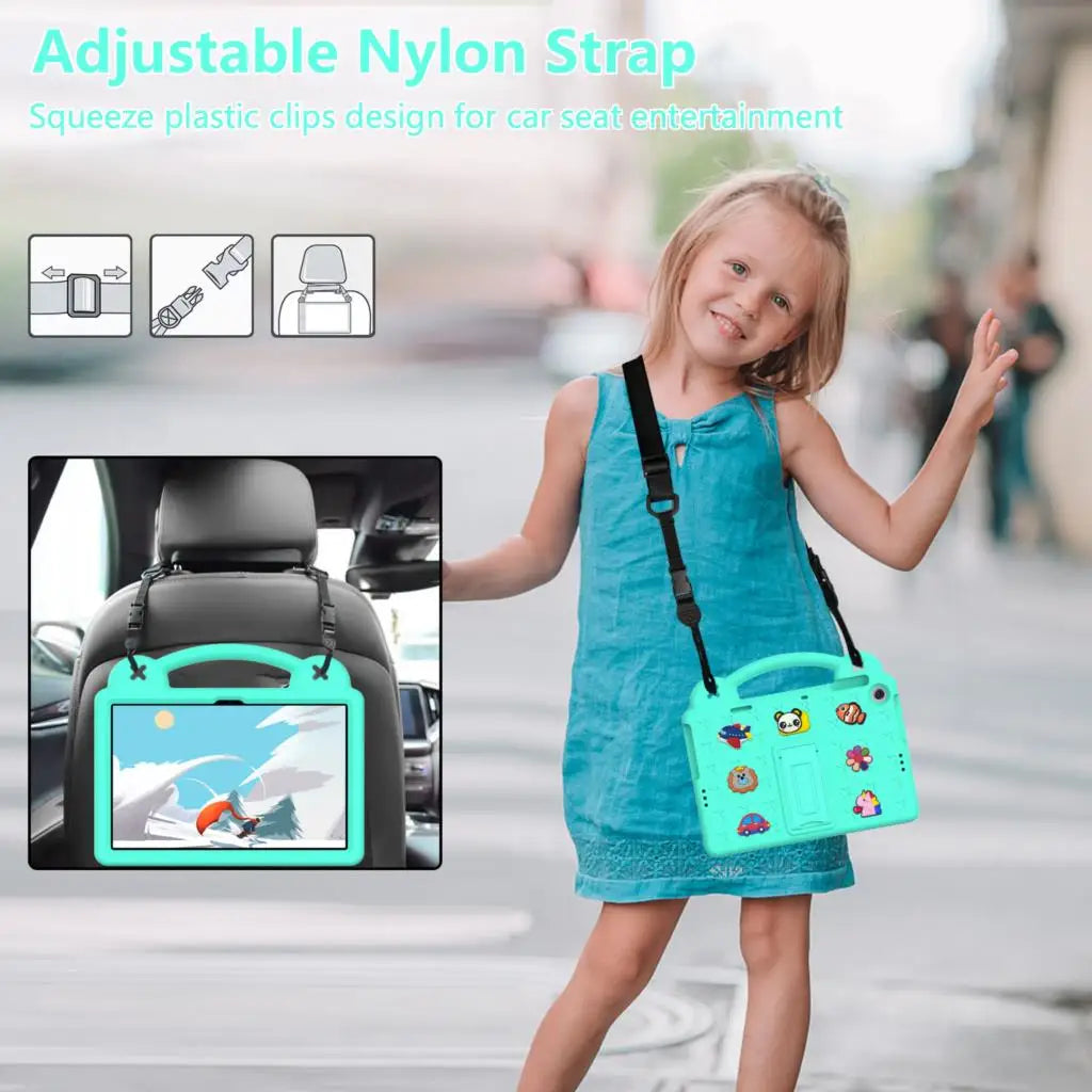 EVA Stand Case For Lenovo Tab M8 4th Gen TB-300XU TB-8505F 8506F 8705F Shockproof Kids DIY Cover For K10 M10 P10 Holder Strap