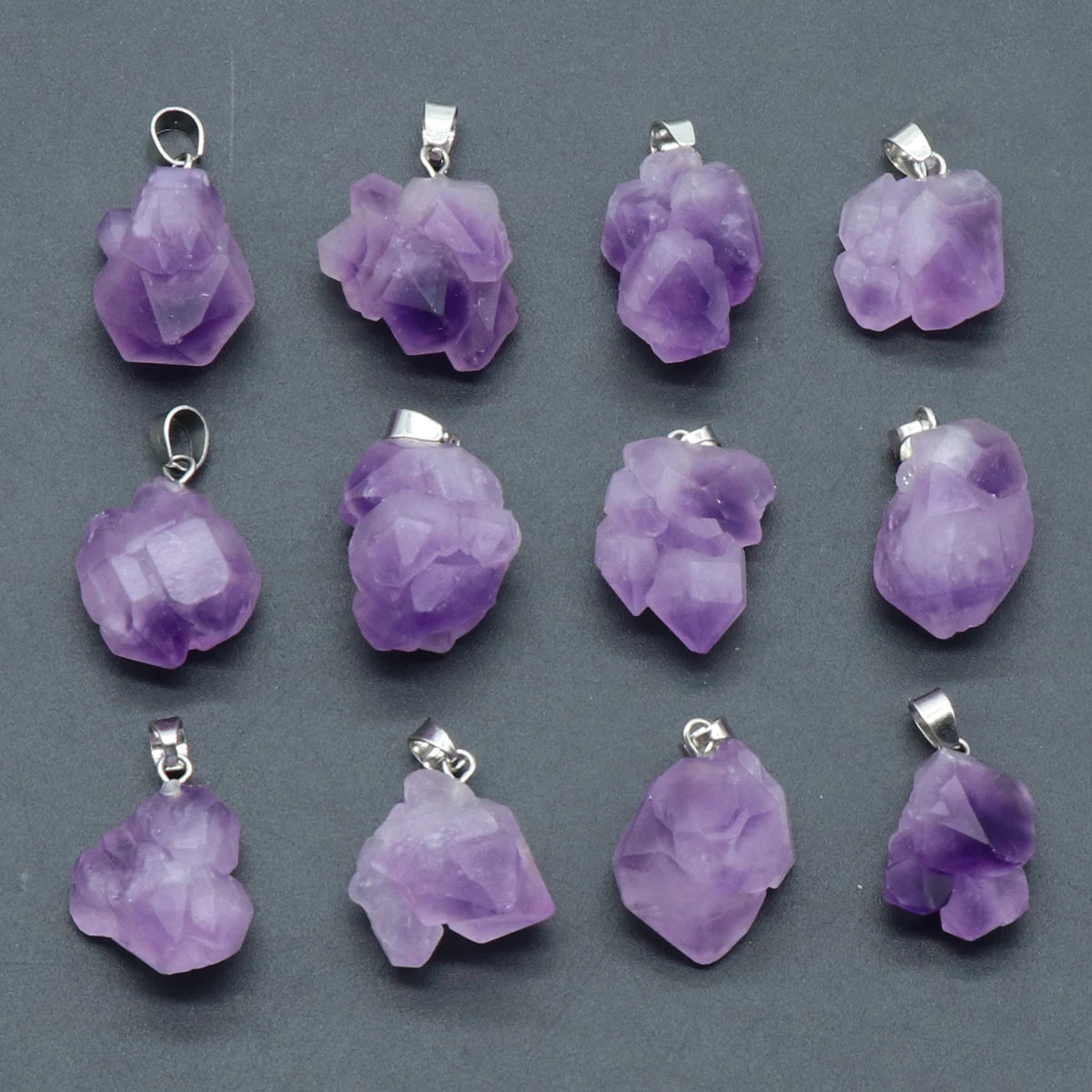 5pc Natural Stone Pendants Irregular Amethysts Crystal Charms for Jewelry Making Diy Women Necklace Earring Reiki Healing Gifts