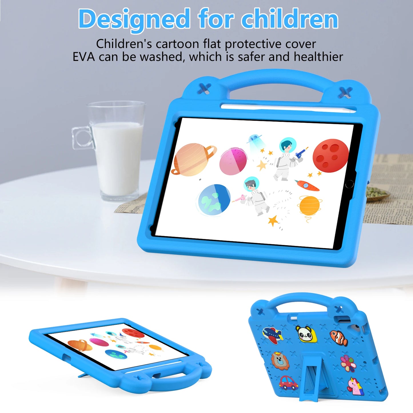 EVA Bear Stand Case For iPad 10th Air 4 5 10.9 Pro 11 10.5 9.7 2017 2018 Air 3 2 1 10.2 7-8-9th Kids Cover For Mini 1 2 3 4 5 6