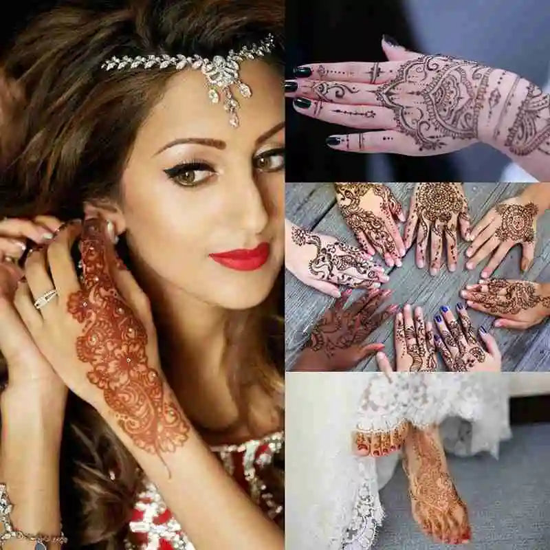 25g Indian Henna Dark Red Tattoo Paste Temporary Henna Cones For Tattoo Body Art Sticker Special Body Art Paint Henna