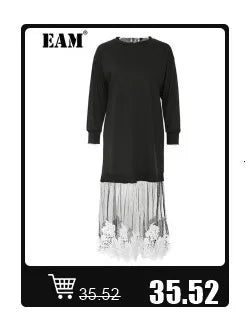 [EAM] High Elastic Waist Linen Dot Embroidery Wide Leg Long Pants New Trousers Women Fashion Tide Spring Autumn 2025 1DJ1548