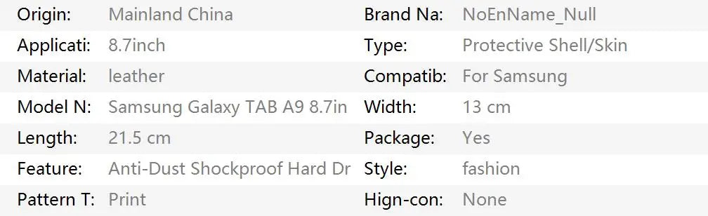 For Samsung Galaxy TAB A9 8.7inch Tablet Leather Material Is Dust-Proof Drop-Proof Scratch-Proof And Comes With A Sleep Function