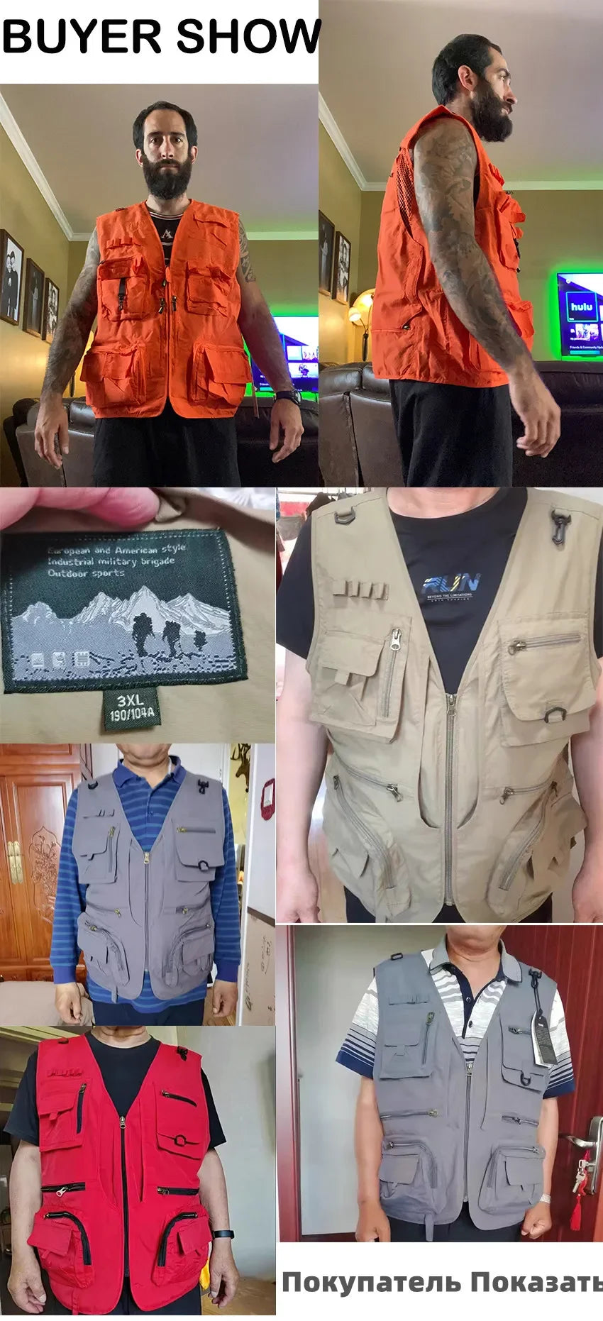 14 Pockets Summer New Men US Tactical Hiking Fishing Vest Mens Photographer Waistcoat Mesh Cargo Sleeveless Jacket Tool Vest