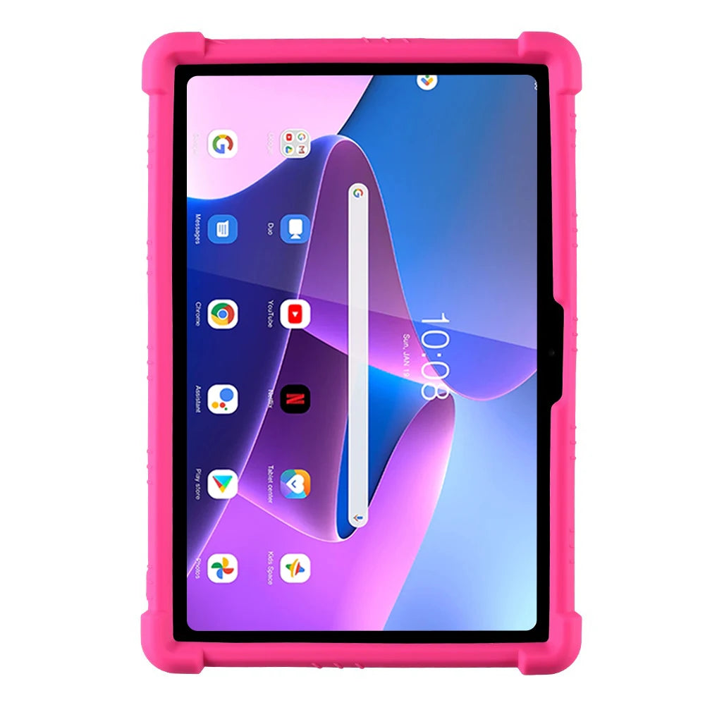 Adjustable Stand Case for Lenovo Tab M10 3rd Gen 2022 10.1 inch TB-328FU TB-328XU Soft Silicone Cover Shockproof Kids Safe Shell