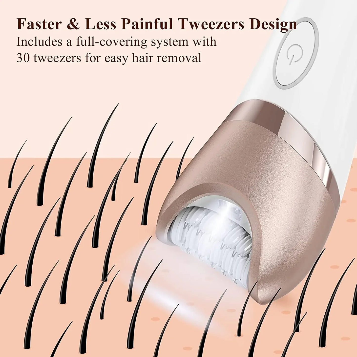 6in1 Women Epilator Electric Hair Removal Facial Body Lady Shaver Bikini Legs Arms Armpit Hair Remover Underarms Rechargeable