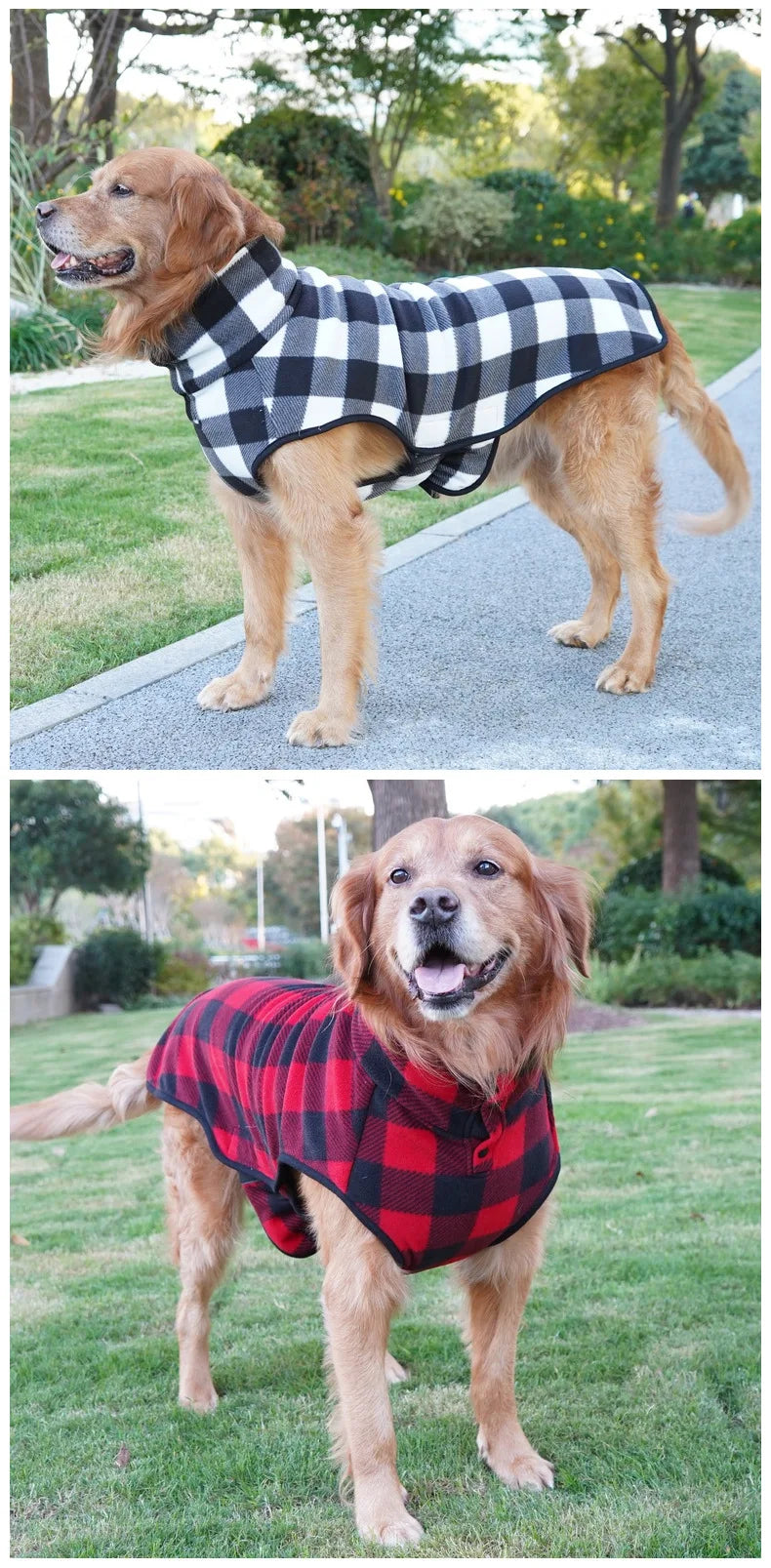 Winter Pet Dog Warm Jacket Cat Fleece Coat Plaid Hoddies Small Medium Large Dog Kitten Sweater French Buldog Big Dog Clothes