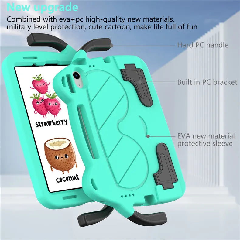 EVA Case for iPad 10.2 10.5 Air 3 10.9 Air 4 5 Pro 11 Kids Safe Cover For iPad 10.9 2022 Kickstand Shockproof With Pencil Holder