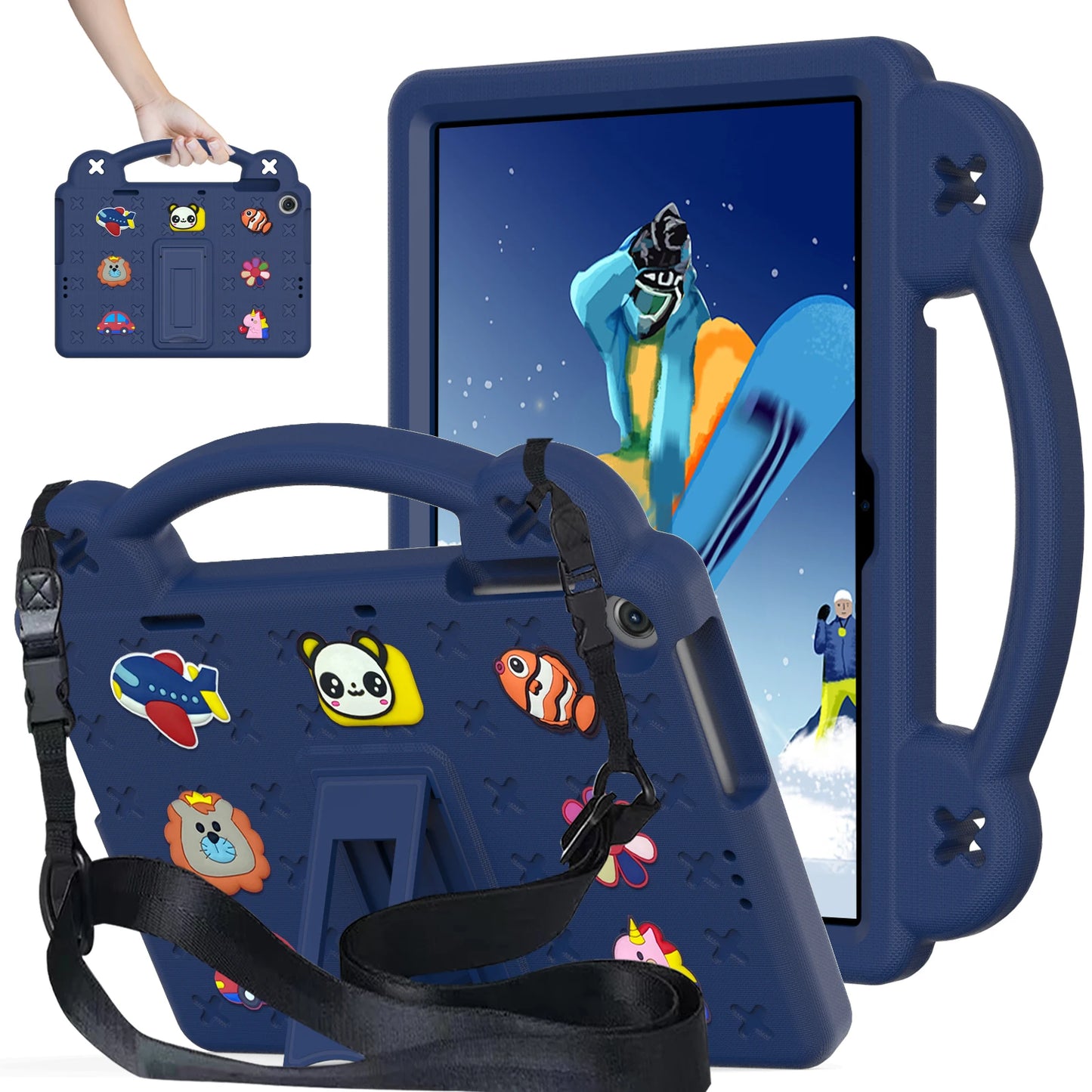 EVA Bear Stand Kids Case For Lenovo Tab M11 K10 Pro M10 Plus 3rd Gen P11 Plus TB-330FU 223FC 125FU 128 FU J606F J607F M8 4th Gen