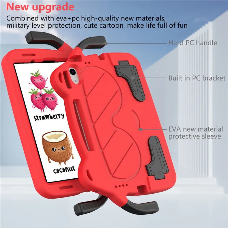 EVA Case for iPad 10.2 10.5 Air 3 10.9 Air 4 5 Pro 11 Kids Safe Cover For iPad 10.9 2022 Kickstand Shockproof With Pencil Holder