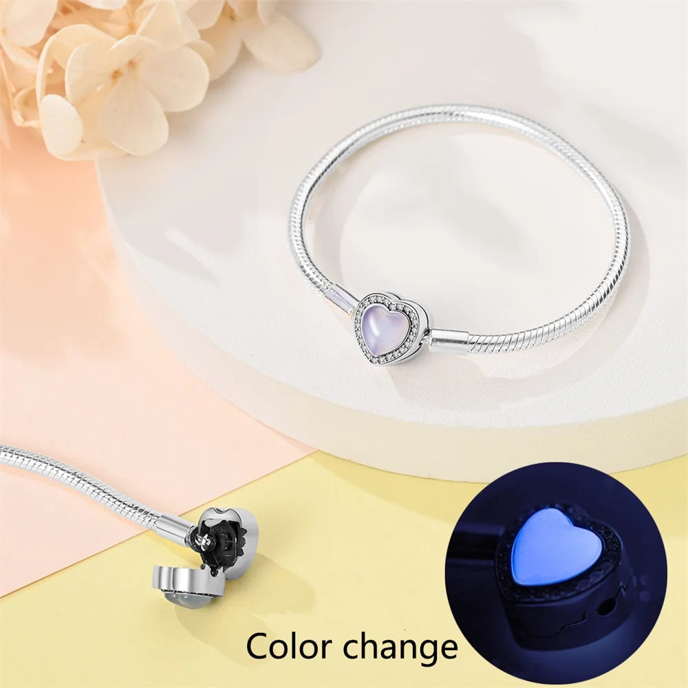 Original 925 Sterling Silver Flower Butterfly Sun Moon Star Heart Gift Box Bracelet for Pandora DIY Bracelet Ladies Jewelry Gift