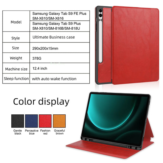 For Samsung Galaxy TAB S9FE Plus SM-X610X616  12.4inch Tab S9 Plus 12.4 SM-X810 X816B X818U tablets skin Ultimate Business case