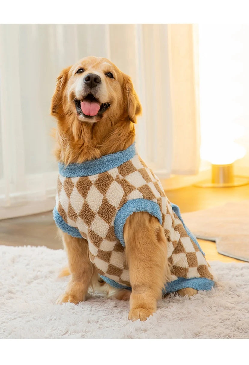 Autumn and winter sweaters for Big Dogs Warm Dog Vest Fleece Dog Coat Pet Dog Hoodies Golden Retriever Large Dog Costume