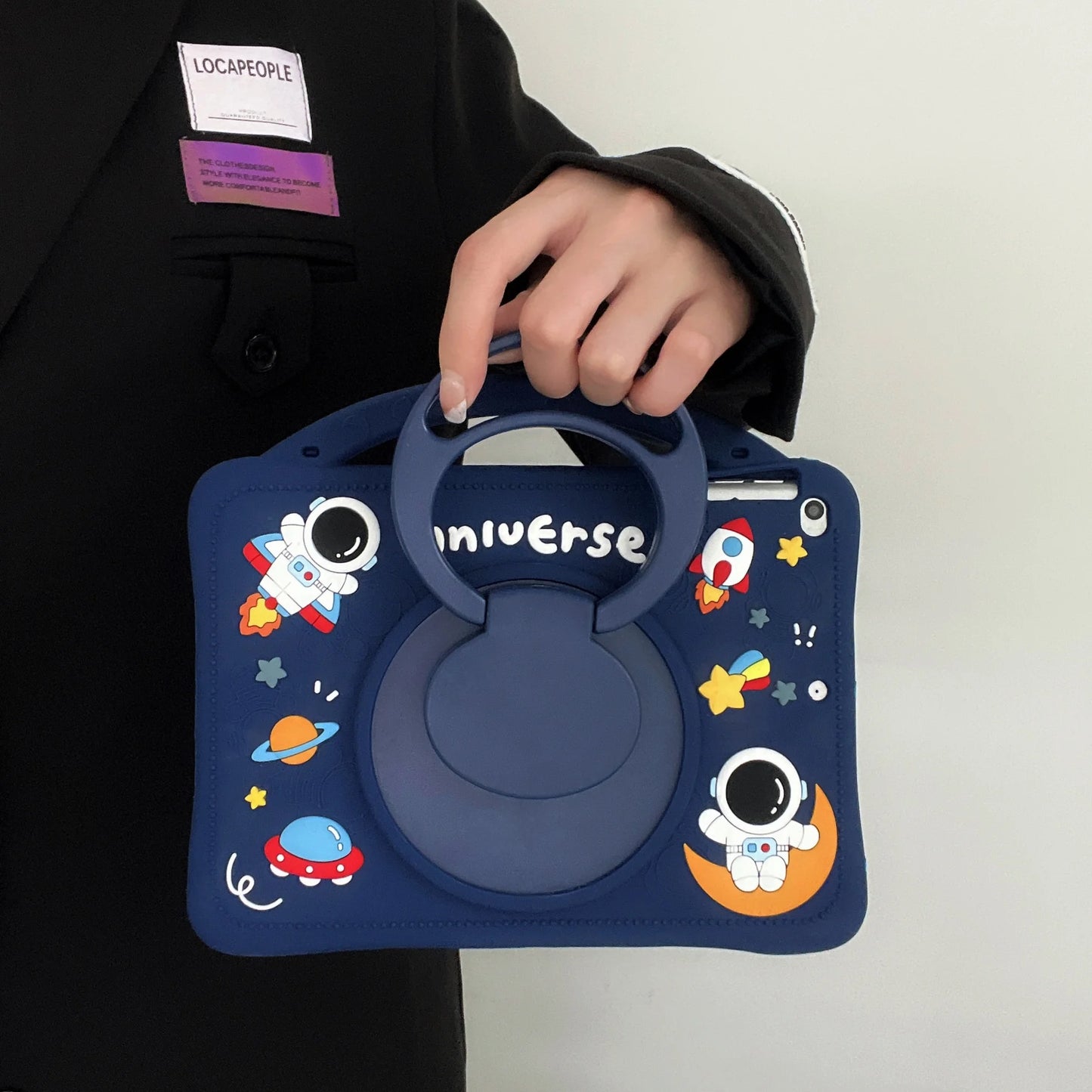 Soft Silicone Kids Case For Honor MagidPad 2 12.3" 13 9 12.1" 8 12" X8 V7 Pro 11.5" 11" V6 10.4" Rotating Stand Cover Astronaut