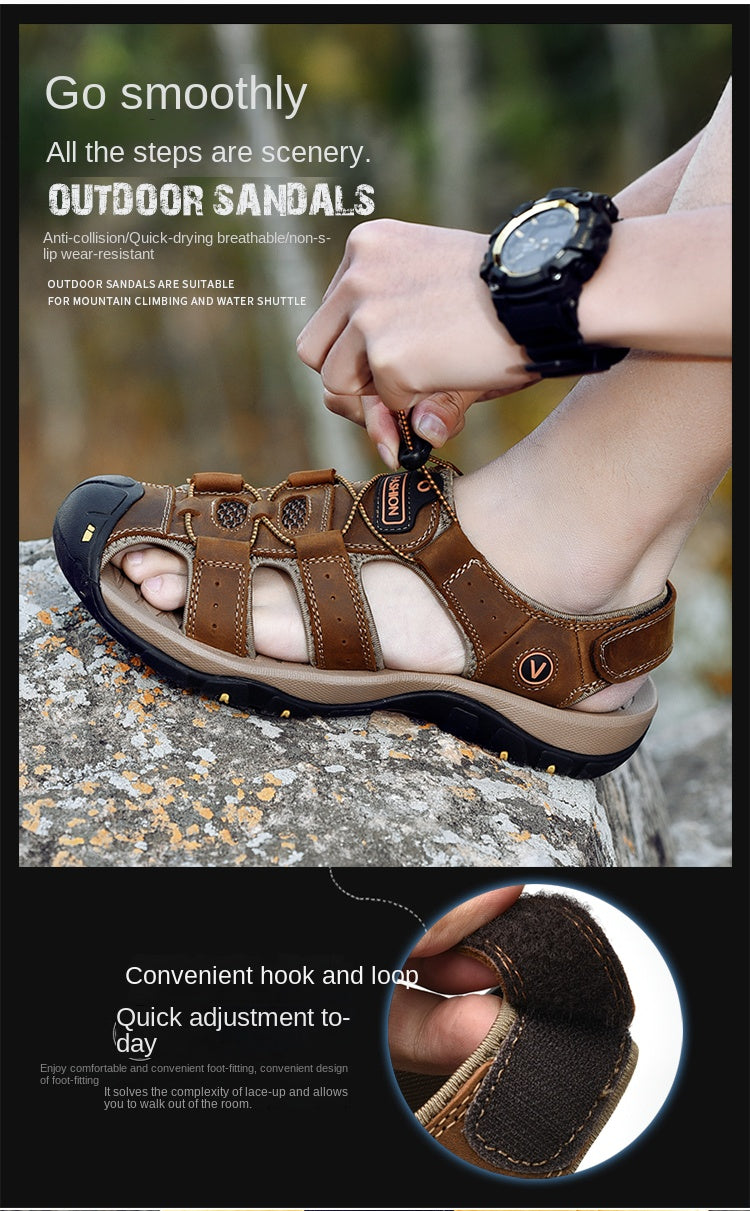 Summer Shoes for Men Breathable Mens Sandals Outdoor Hiking Water Beach Sandals Camping Fishing Climbing Man Sneakers