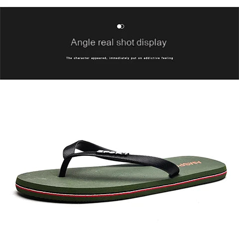 Men's flip flops for summer wear, new outdoor daily anti slip splint flip flops for men's beach shoes