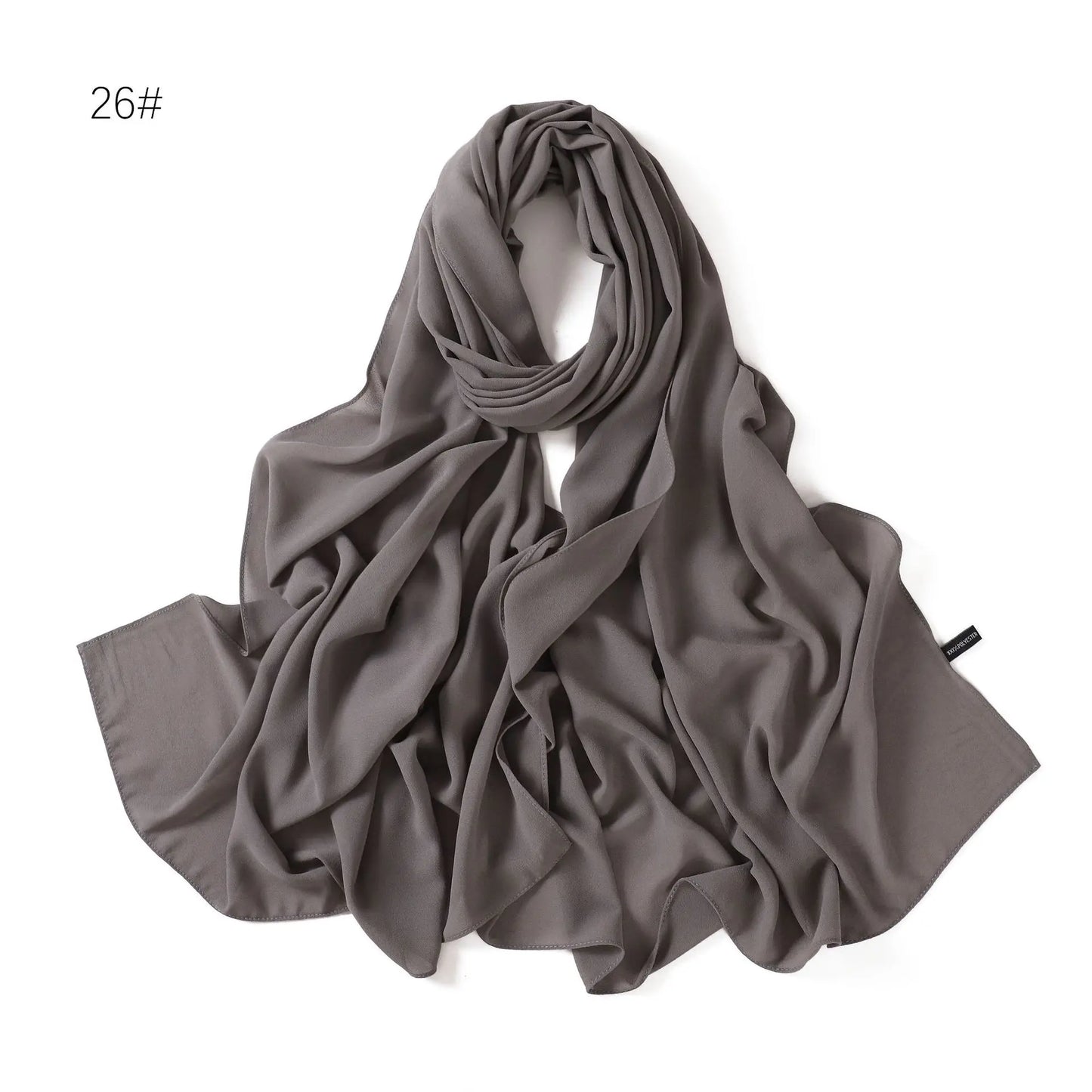 70*180cm Muslim Chiffon Hijab Shawls Scarf Women Solid Color Head Wraps Women Hijabs Scarves Ladies Foulard Femme Muslim Veil