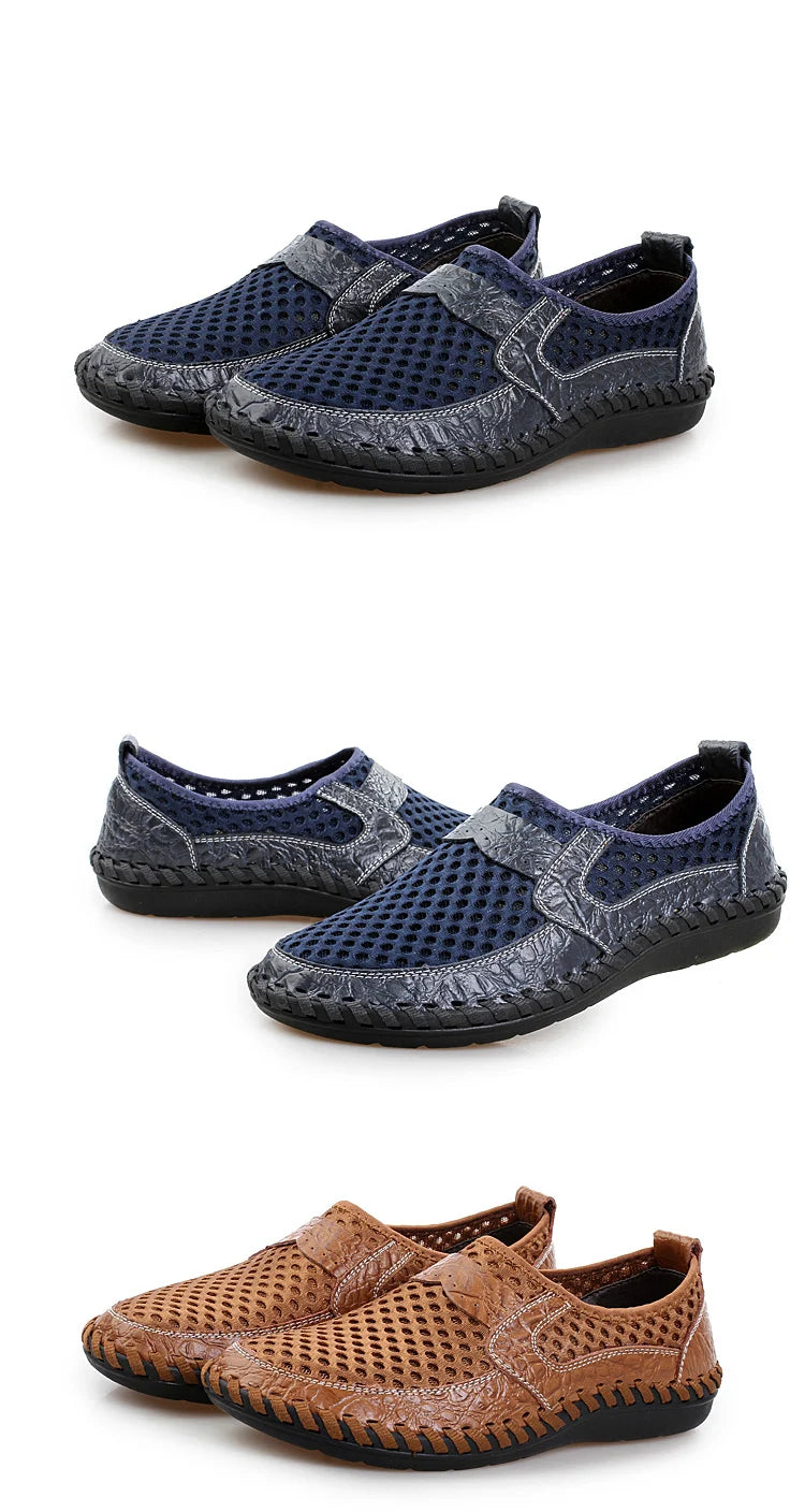 Wholesale Cheap Loafer Men Shoes Mesh Casual Men Shoes Breathable Men Leather Loafer Shoes