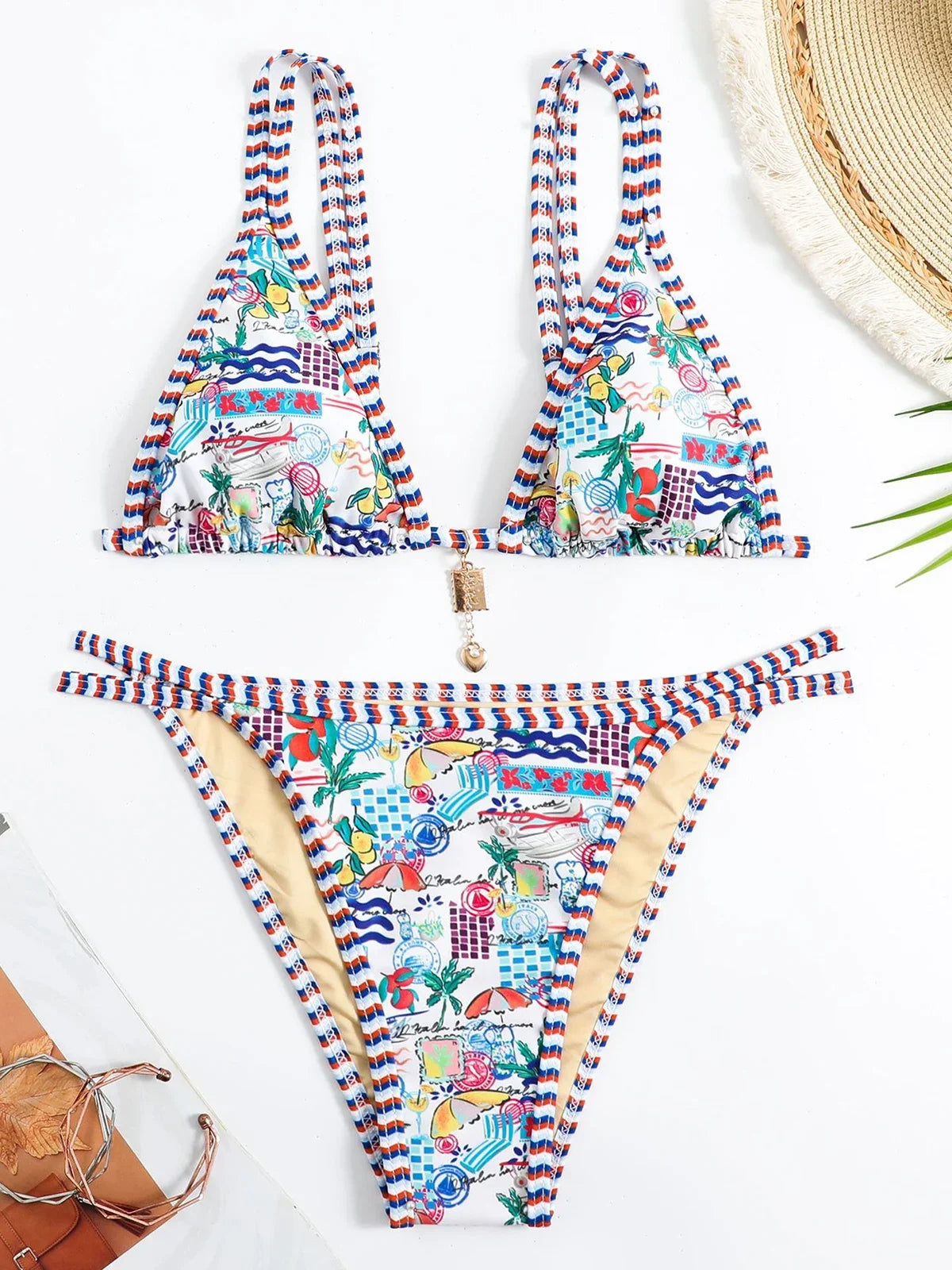 Floral Printed Bikinis 2025 Brazilian Bikini Women Swimwear Female Swimsuit Two-pieces Bikini Set Bathing Suit Swim Beach Wear