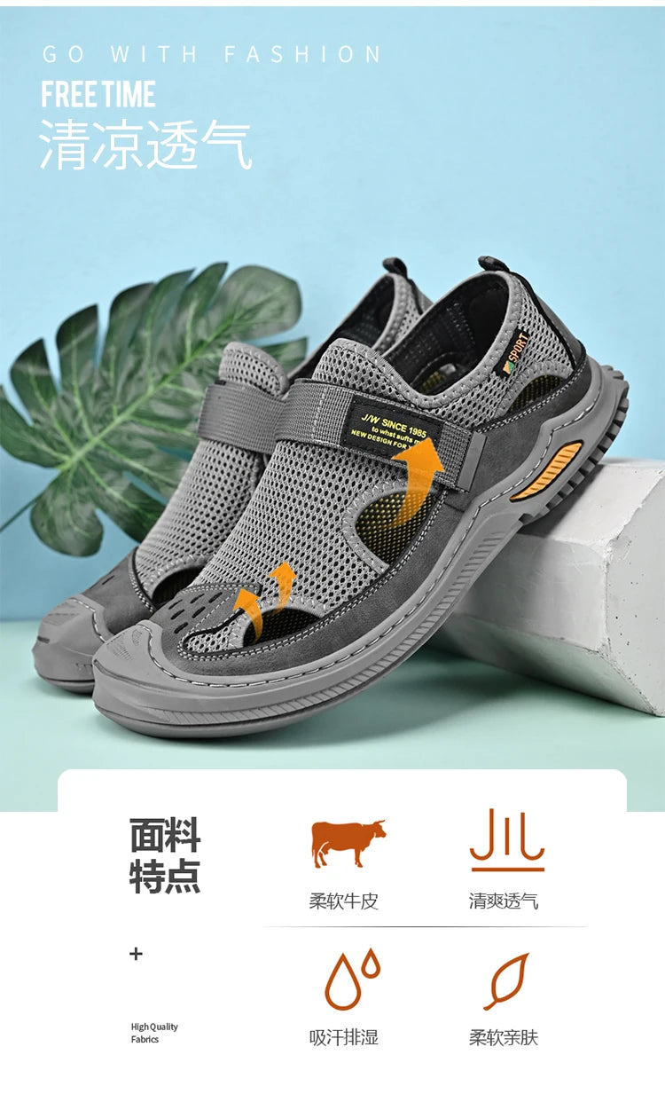 2023 New Sandals Man Fashion  Summer Breathable Outdoor Beach  Casual Comfortable Casual Shoes