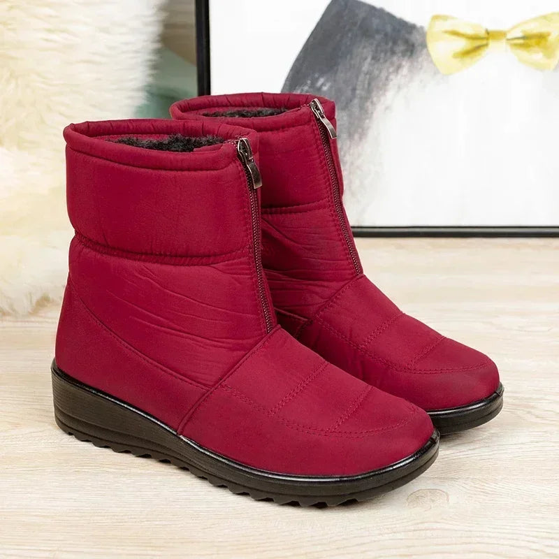 Waterproof Snow Boots for Women Warm Shoes for Women Fur Ankle Boots Non Slip Cotton Padded Shoes Female New Zipper Botas Mujer