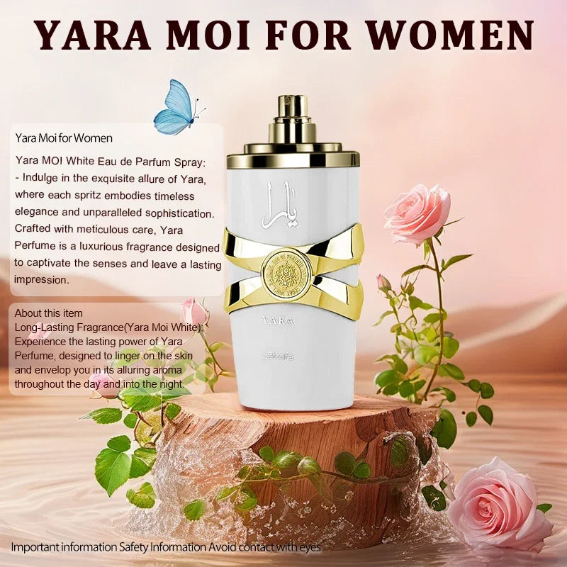 100ml Original Yara Perfume Hombre Arabia High Quality Luxurious Long Lasting Yara Moi Perfumes for Men&Women Christmas Gift