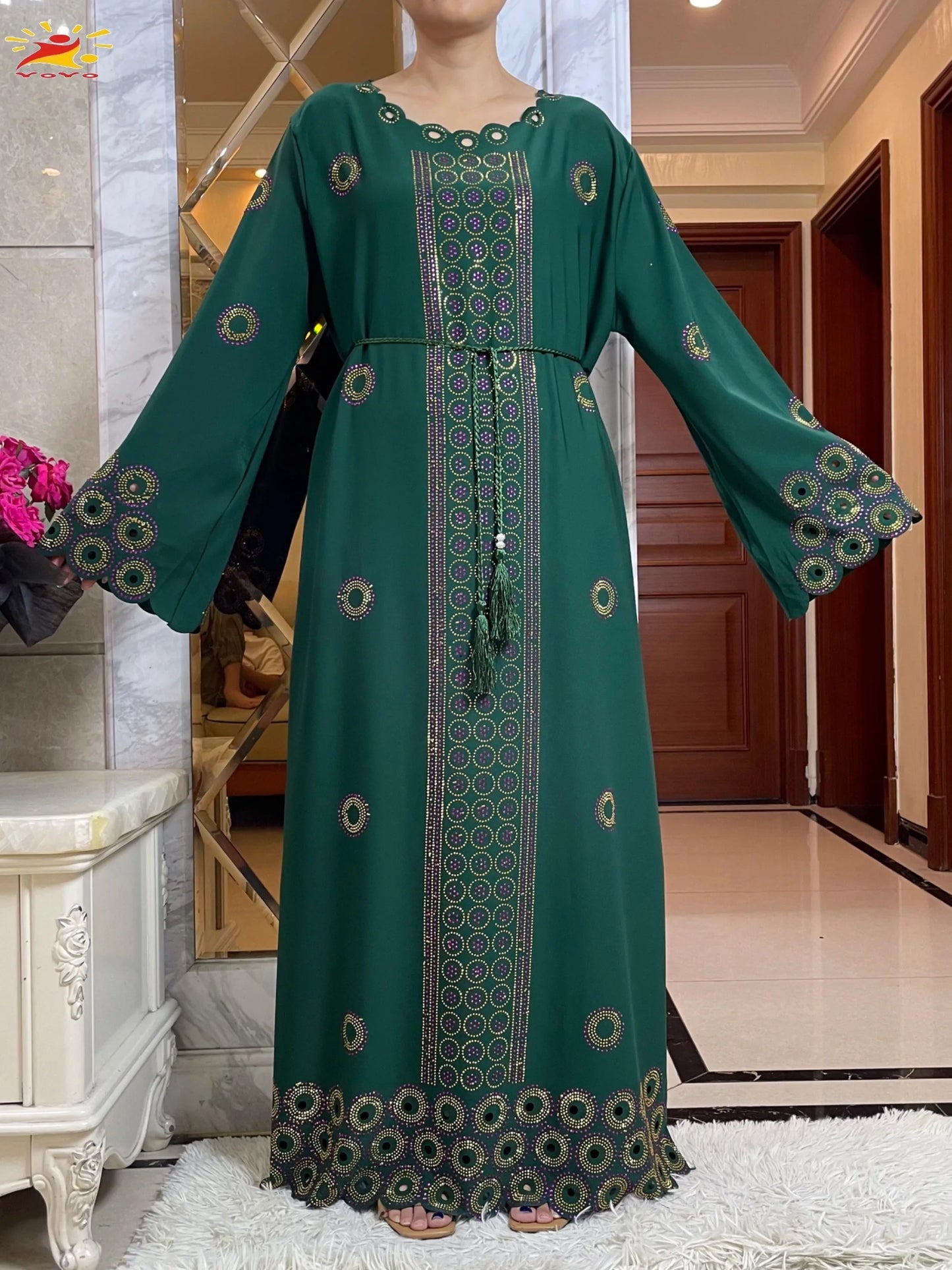 2024 Autumn Women Elegant Dresses Dubai Party Outfits Long Sleeve  Dashiki Muslim Women High-grade Comfort Fabric African Abaya