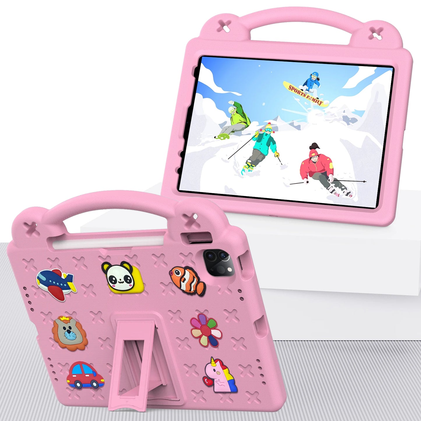 EVA Bear Stand Case For iPad 10th Air 4 5 10.9 Pro 11 10.5 9.7 2017 2018 Air 3 2 1 10.2 7-8-9th Kids Cover For Mini 1 2 3 4 5 6