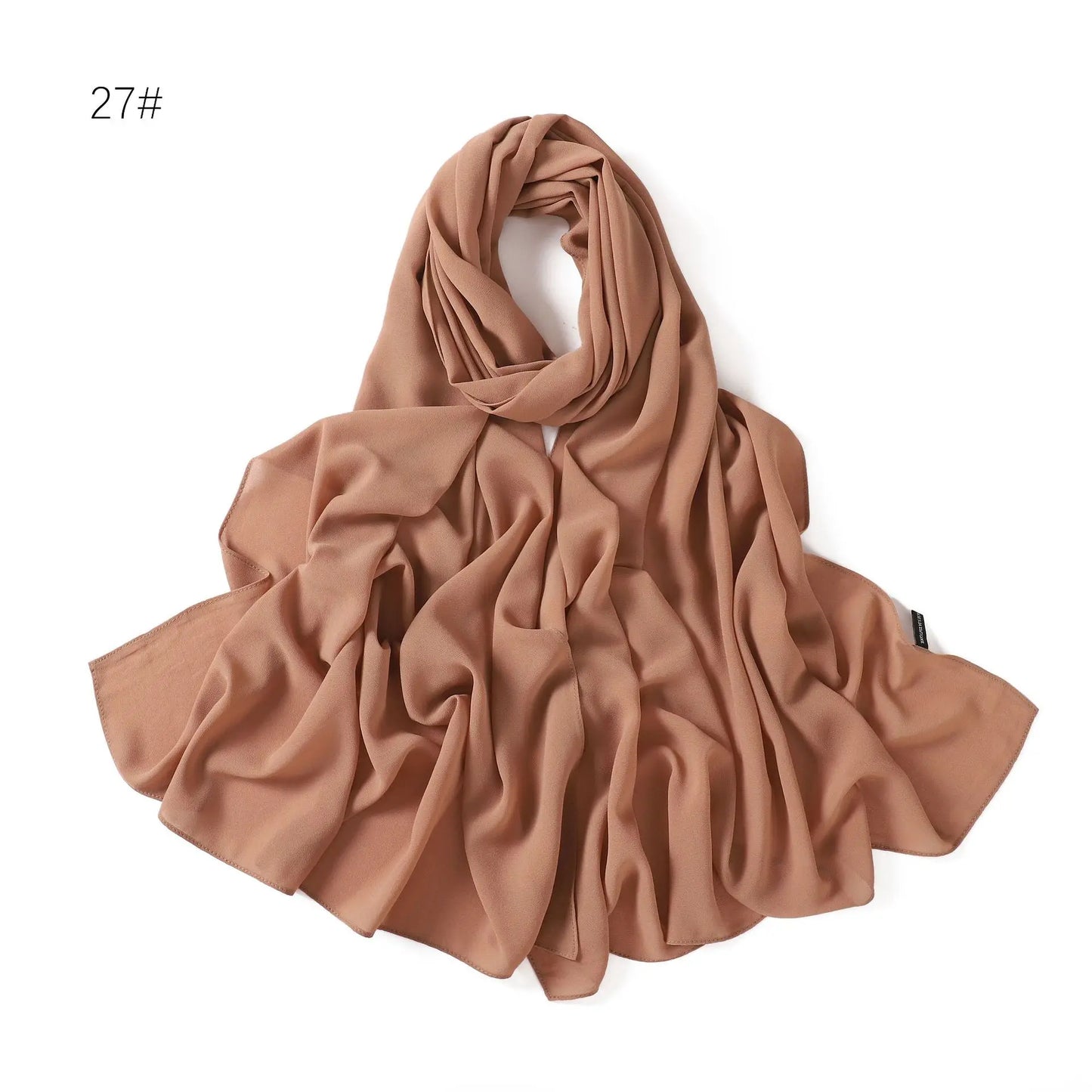 70*180cm Muslim Chiffon Hijab Shawls Scarf Women Solid Color Head Wraps Women Hijabs Scarves Ladies Foulard Femme Muslim Veil