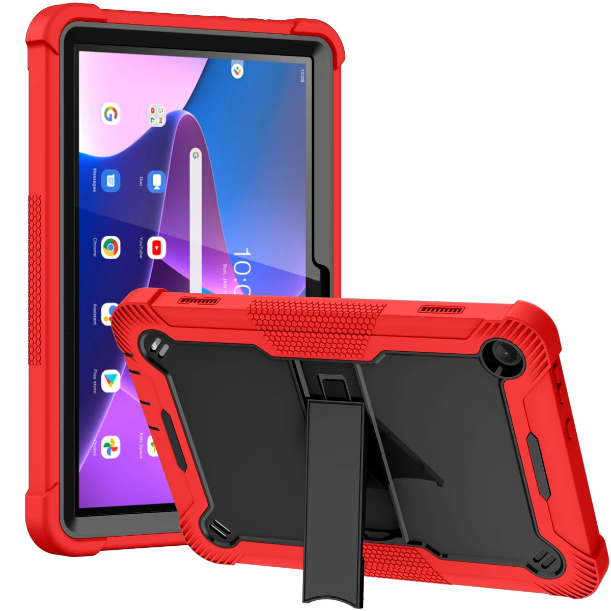 Armor Case For Lenovo Tab M10 Plus 3rd Gen 2022 10.6 TB125FU 128FU Gen3 TB328FU TB328XU HD X606F X306F Shockproof Stand Cover