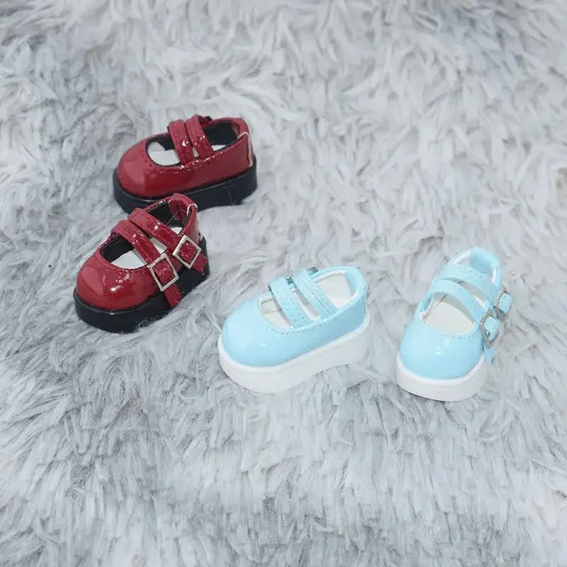 4 points BJD doll shoes 1/4 baby shoes thick high heels leather shoes bjd4 points mdd doll clothes accessories