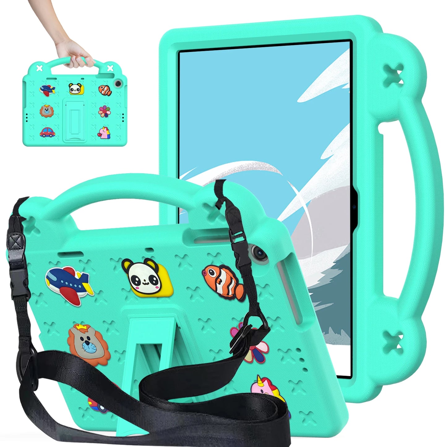 EVA Bear Stand Kids Case For Lenovo Tab M11 K10 Pro M10 Plus 3rd Gen P11 Plus TB-330FU 223FC 125FU 128 FU J606F J607F M8 4th Gen