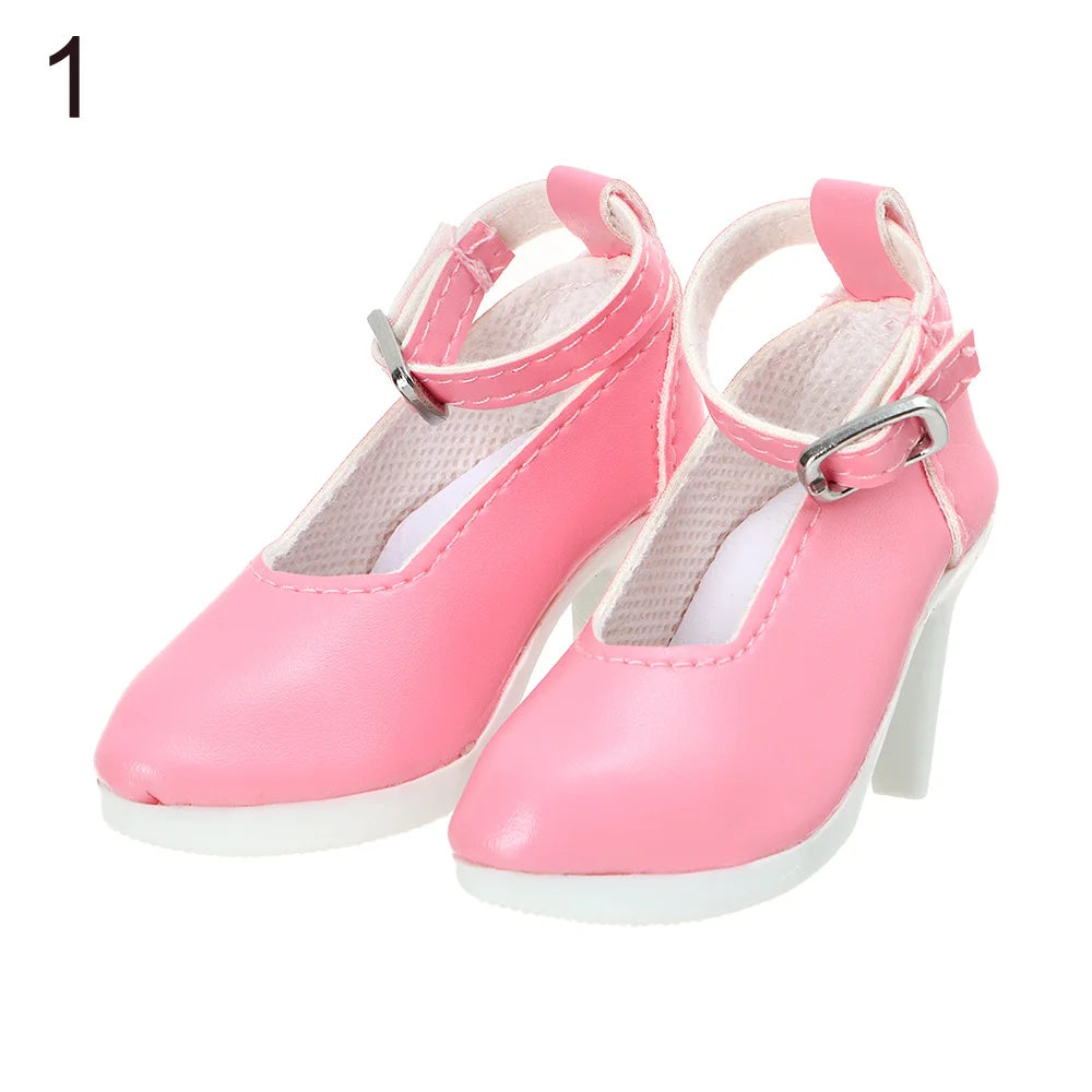 1Pair 1/3 Doll Shoes High Quality PU Boots Miniature High Heel Sandals For 60cm Doll Clothes Accessories Play House Kids Toys