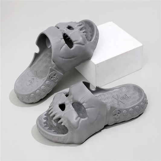 2024 Skull Thick Bottom Cloud Slippers Women Lightweight Soft Sole Platform Sandals Woman Casual Non-slip Beach Shoes Slides