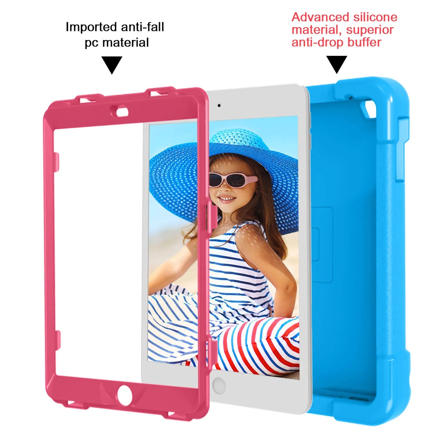 EVA PC Case For iPad Mini 1 2 3 7.9 inch 360° Rotation Stand Cover Model A1432 A1454 A1455 A1489 A1490 A1491 A1599 A1600 A1601