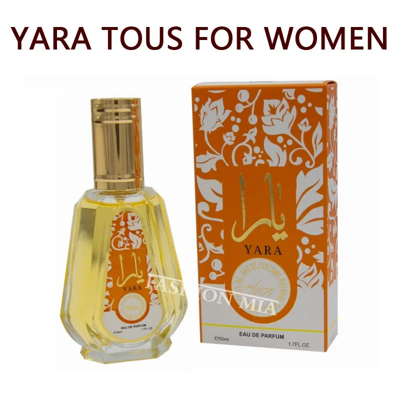 50ml Original Women's Yara Perfume Lasting Portable Fragrance Christmas Gift Set Moi Tous Asad Candy Women & Men Arabic Perfumes