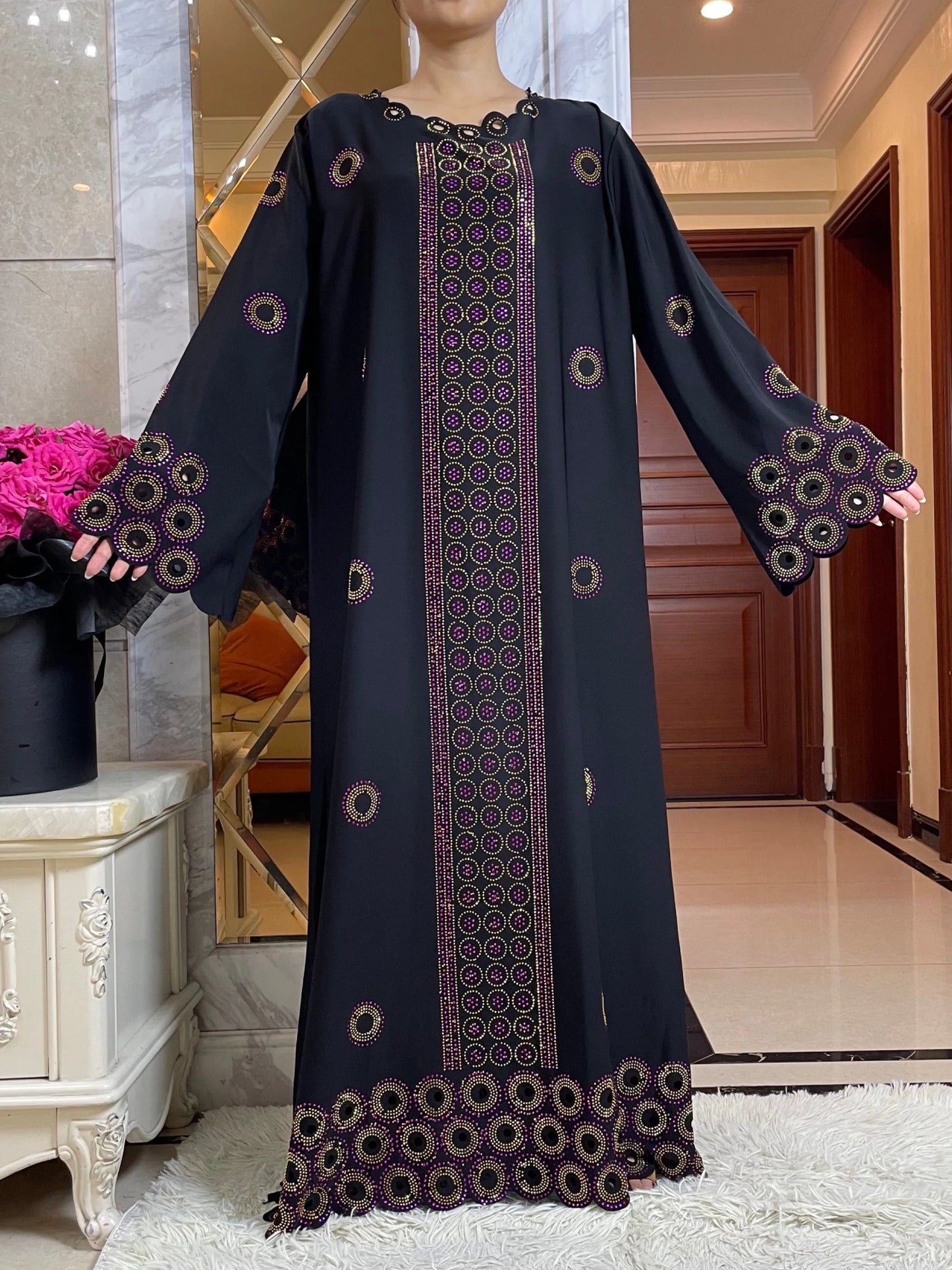 2024 Autumn Women Elegant Dresses Dubai Party Outfits Long Sleeve  Dashiki Muslim Women High-grade Comfort Fabric African Abaya