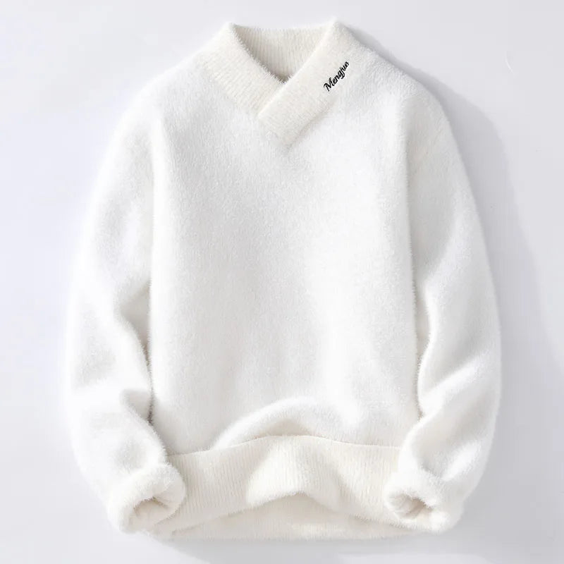 Sweaters men winter korean style mens warm sweater V-neck men sweaters autumn Men's wool pullovers men full size M-XXXL