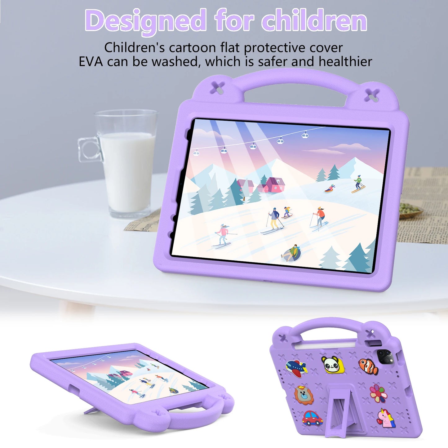 EVA Bear Stand Case For iPad 10th Air 4 5 10.9 Pro 11 10.5 9.7 2017 2018 Air 3 2 1 10.2 7-8-9th Kids Cover For Mini 1 2 3 4 5 6