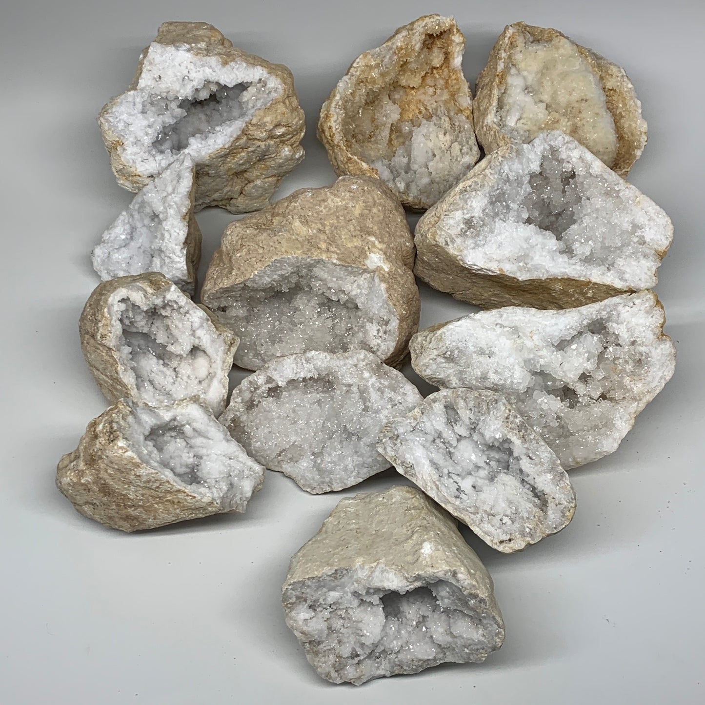 Wholesales, 19.31 Lbs,5.6"-6.5", 6 Pairs, Natural Quartz Geodes @Morocco,B10630