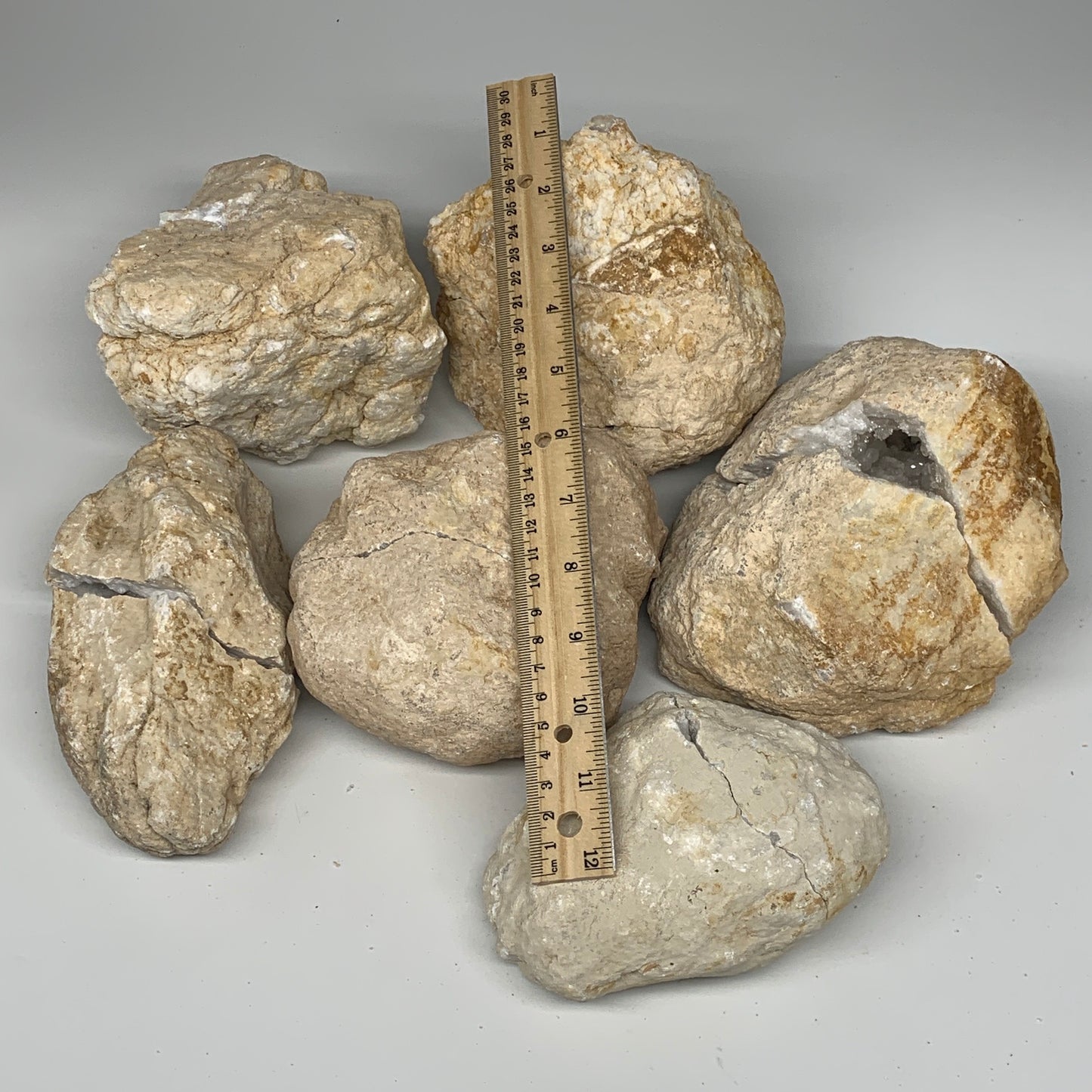 Wholesales, 21.2 Lbs,4.9"-7.2", 5 Pairs, Natural Quartz Geodes @Morocco,B10629