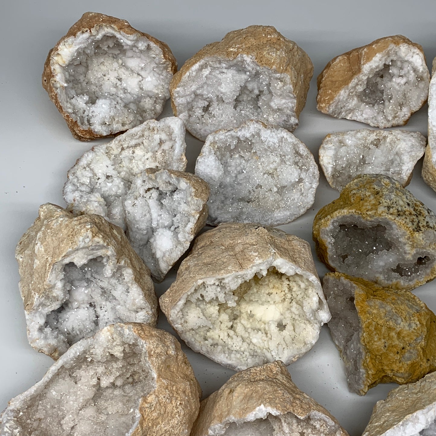 24.18 Lbs,4.6"-7.1", 9 Pairs, Natural Quartz Geodes @Morocco, Wholesale,B10636