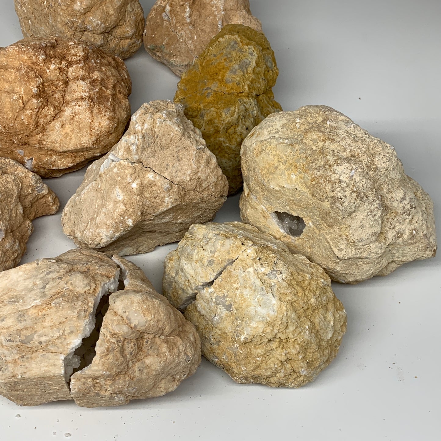 24.18 Lbs,4.6"-7.1", 9 Pairs, Natural Quartz Geodes @Morocco, Wholesale,B10636